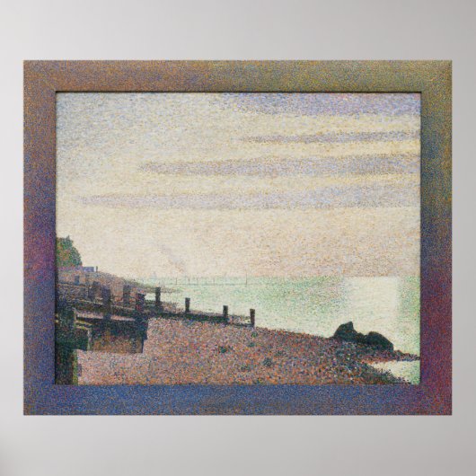 Abend Honfleur von Georges Seurat Poster (Vorne)