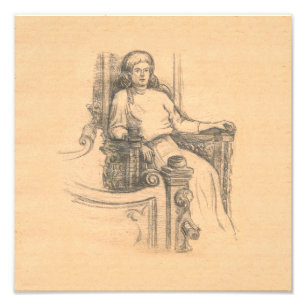 Abend im alten Haus Fotodruck