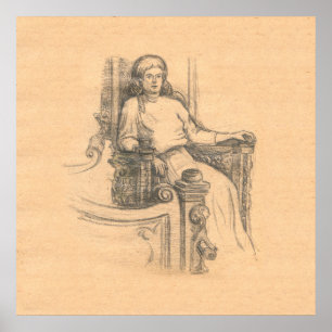 Abend im alten Haus Poster