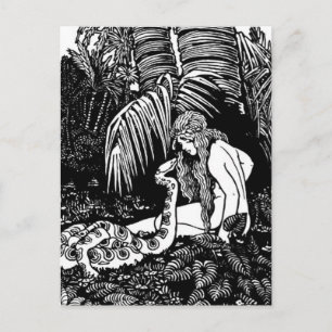 Abend im Garten Postkarte