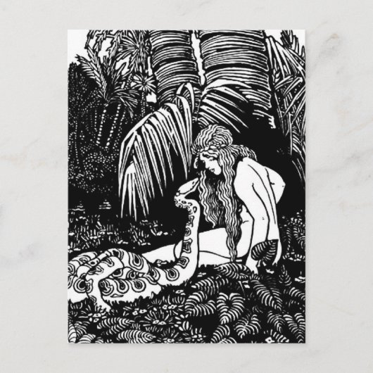 Abend im Garten Postkarte (Vorderseite)