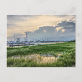 Abend im Hafen von Charleston Postkarte (Vorderseite)