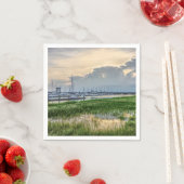 Abend im Hafen von Charleston Serviette (Beispiel)