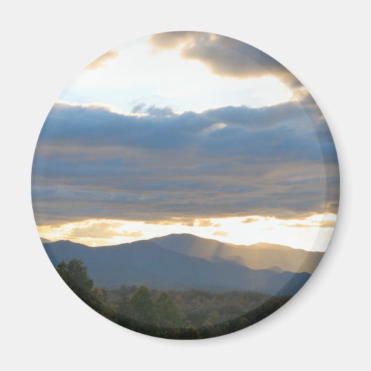 Abend im Herbst bewölkt Himmel Magnet (Vorne)