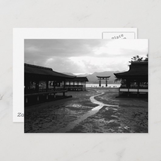 Abend im Itsukushima-Schrein Postkarte (Vorne/Hinten)