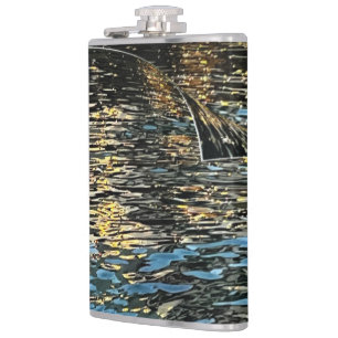 Abend im Meer Flachmann