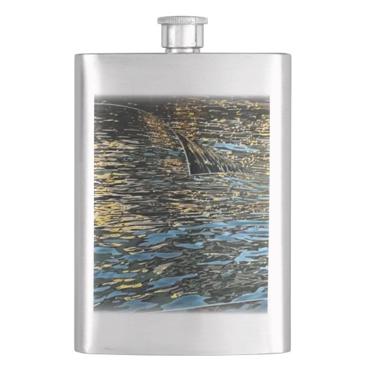 Abend im Meer Flachmann (Vorderseite)