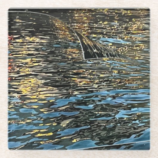 Abend im Meer Glasuntersetzer (Vorderseite)