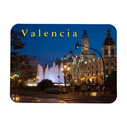 Abend im Verwaltungsgebiet Valencia. Magnet (Horizontal)