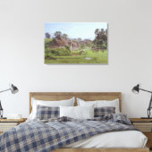 Abend in Arlington Row, Bibury, Gloucestershire Leinwanddruck (Insitu (Schlafzimmer))