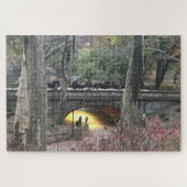 Abend in Central Park Bridge New York City NYC Puzzle (Horizontal)