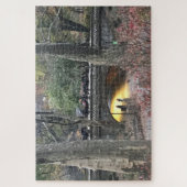 Abend in Central Park Bridge New York City NYC Puzzle (Vertikal)