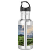 Abend in Charleston Hafen Wasserflasche (Rückseite)