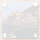 Abend in der Cinque Terre, Italien Glasuntersetzer (Rückseite)