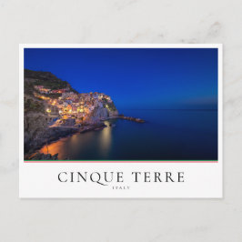 Abend in Manarola Stadt, Cinque Terre, Italien Postkarte