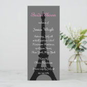 Abend in Paris Bridal Dusche Einladung (Stehend Vorderseite)