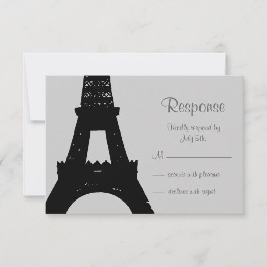 Abend in Paris UAWG RSVP Karte (Vorderseite)