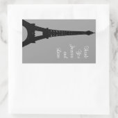 Abend in Paris Vielen Dank Rechteckiger Aufkleber (Tasche)