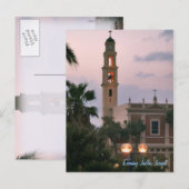 Abend Jaffa, Israel Postkarte (Vorne/Hinten)