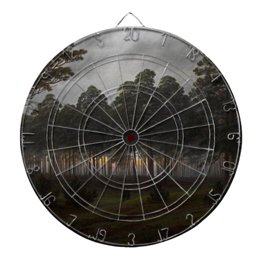 Abend Landscape (von Caspar David Friedrich) Dartscheibe (vorne)
