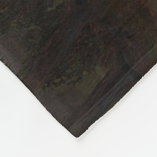 Abend Landscape (von Caspar David Friedrich) Fleecedecke (Ecke)