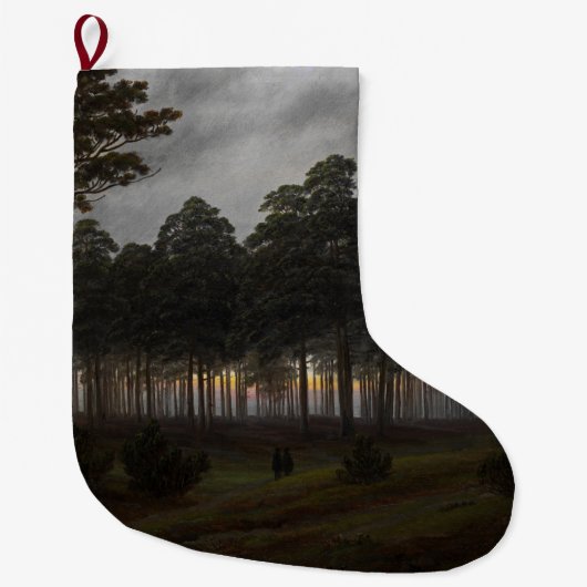 Abend Landscape (von Caspar David Friedrich) Großer Weihnachtsstrumpf (Vorderseite)