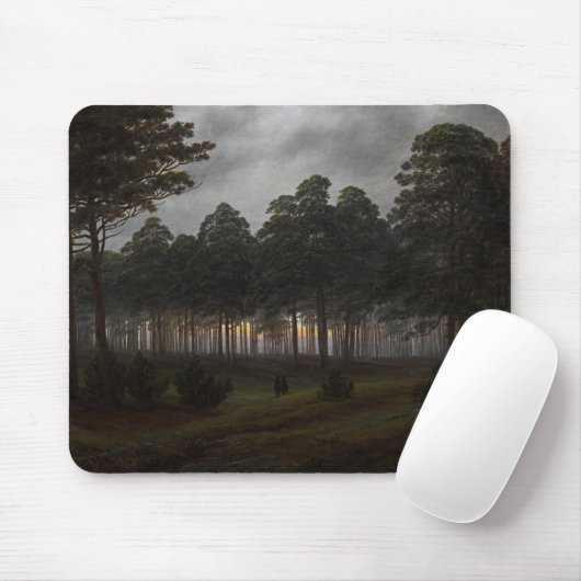 Abend Landscape (von Caspar David Friedrich) Mousepad (Mit Mouse)