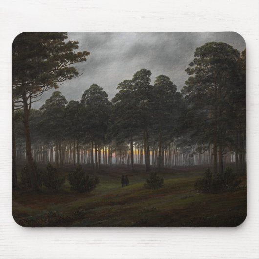 Abend Landscape (von Caspar David Friedrich) Mousepad (Vorne)