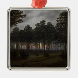 Abend Landscape (von Caspar David Friedrich) Ornament Aus Metall