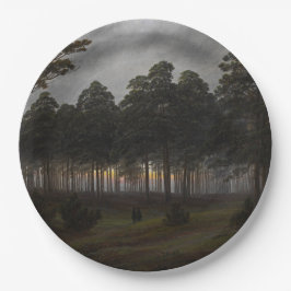 Abend Landscape (von Caspar David Friedrich) Pappteller