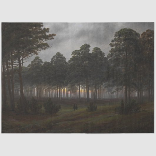 Abend Landscape (von Caspar David Friedrich) Seidenpapier (Vorderseite)