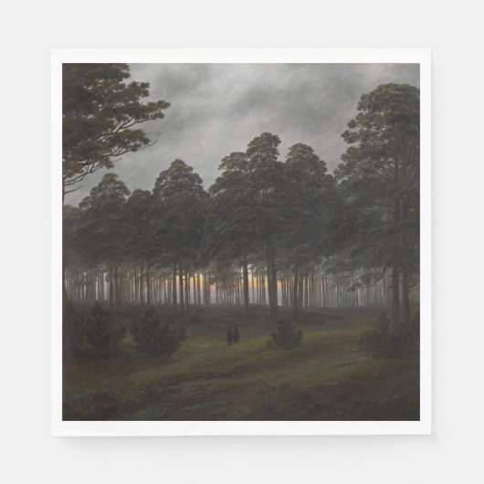 Abend Landscape (von Caspar David Friedrich) Serviette (Vorderseite)