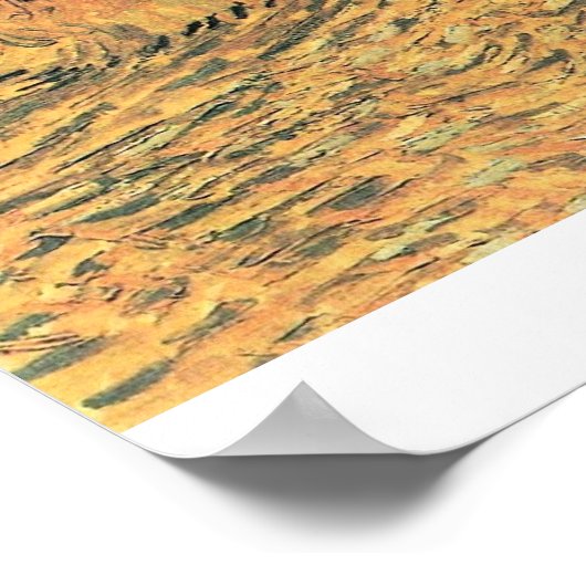 Abend-Landschaft am Monument von Vincent van Gogh Poster (Ecke)