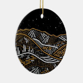 Abend Landschaft Holiday Ornament (Rechts)