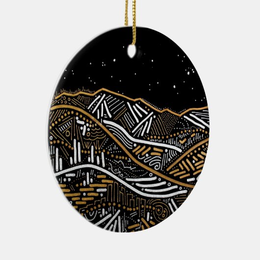 Abend Landschaft Holiday Ornament (Rechts)