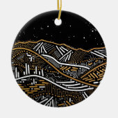 Abend Landschaft Holiday Ornament (Vorne)
