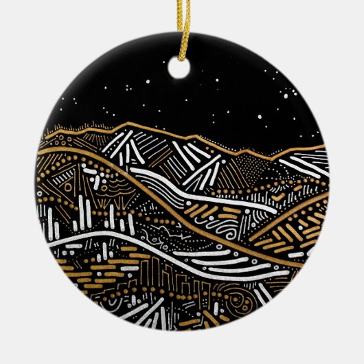 Abend Landschaft Holiday Ornament (Vorne)