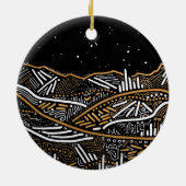 Abend Landschaft Holiday Ornament (Hinten)