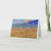 Abend Landschaft mit aufstrebendem Mond von Van Go Karte (Vorderseite)