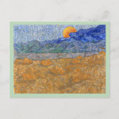 Abend Landschaft mit aufstrebendem Mond von Van Go Postkarte (Vorderseite)