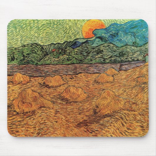 Abend Landschaft mit zunehmendem Mond Mousepad (Vorne)