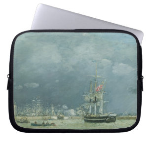 Abend, Le Havre, 1866 (Öl auf Leinwand) Laptopschutzhülle