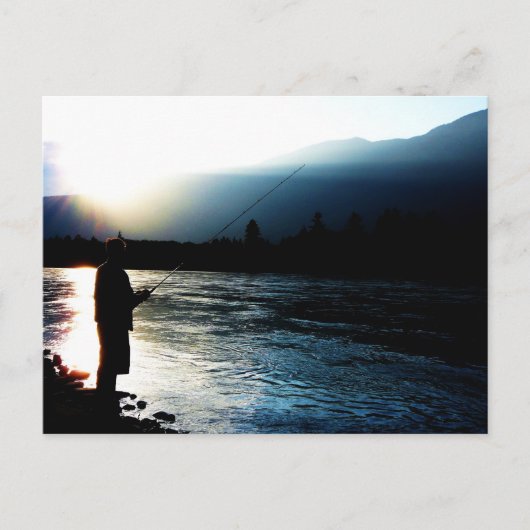 Abend Light Fisherman Postkarte (Vorderseite)