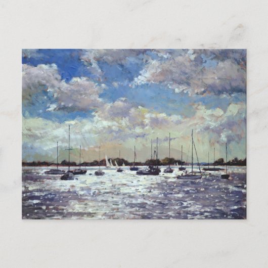Abend Light Gulf of Morbihan 2002 Postkarte (Vorderseite)