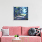 "Abend Light On Trail" überzogene Canvas Print Leinwanddruck (Insitu (Wohnzimmer))
