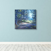 "Abend Light On Trail" überzogene Canvas Print Leinwanddruck (Insitu (Holzboden))