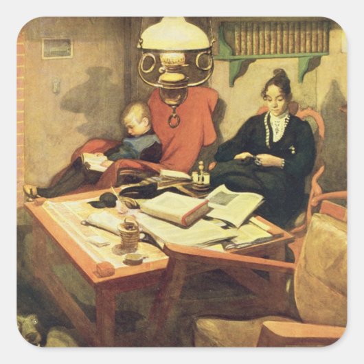 Abend Light, pub. in 'Lasst Licht Hinin'(`Gelassen Quadratischer Aufkleber (Vorderseite)