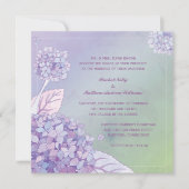 Abend Lila Hydrangeas Ombre Wedding Einladung (Vorderseite)