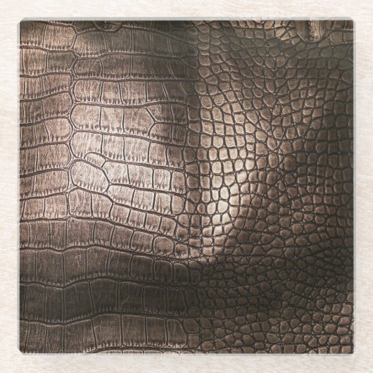 Abend Luxe: Leather Textured Sophistication Glasuntersetzer (Vorderseite)