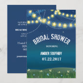 Abend Meadow String Lights Brautparty Einladung (Vorne/Hinten)